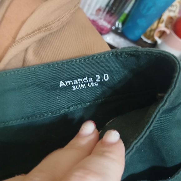 Gloria Vanderbilt Women's Dark Green Chinos - Picture 4 of 4